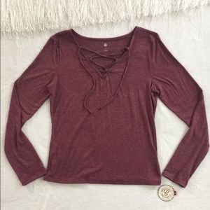 SO Maroon Long Sleeved Shirt